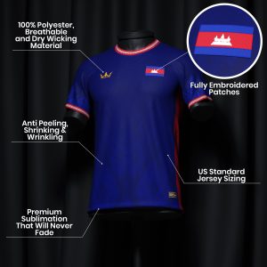 Cambodia Heritage Custom Football Jersey - Image 6