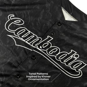 Cambodia 'Angkor Wat' Baseball Jersey - Image 7