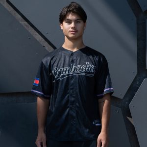 Cambodia 'Angkor Wat' Baseball Jersey - Image 2