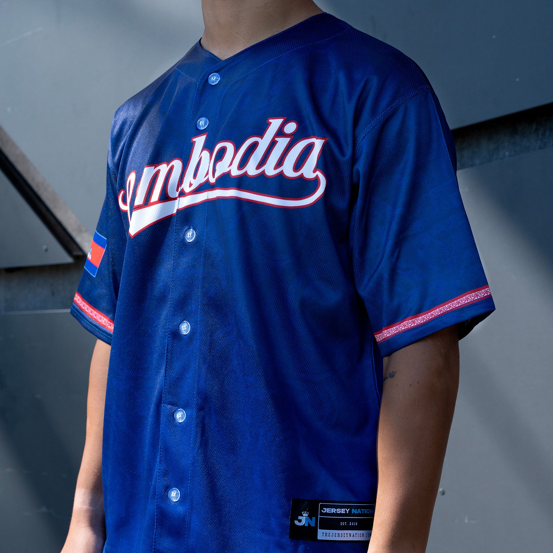 Cambodia 'Angkor Wat' Baseball Jersey - Image 14